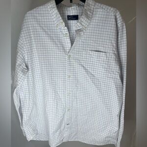 GAP Blue and White Checkered Modern Oxford Shirt XXL